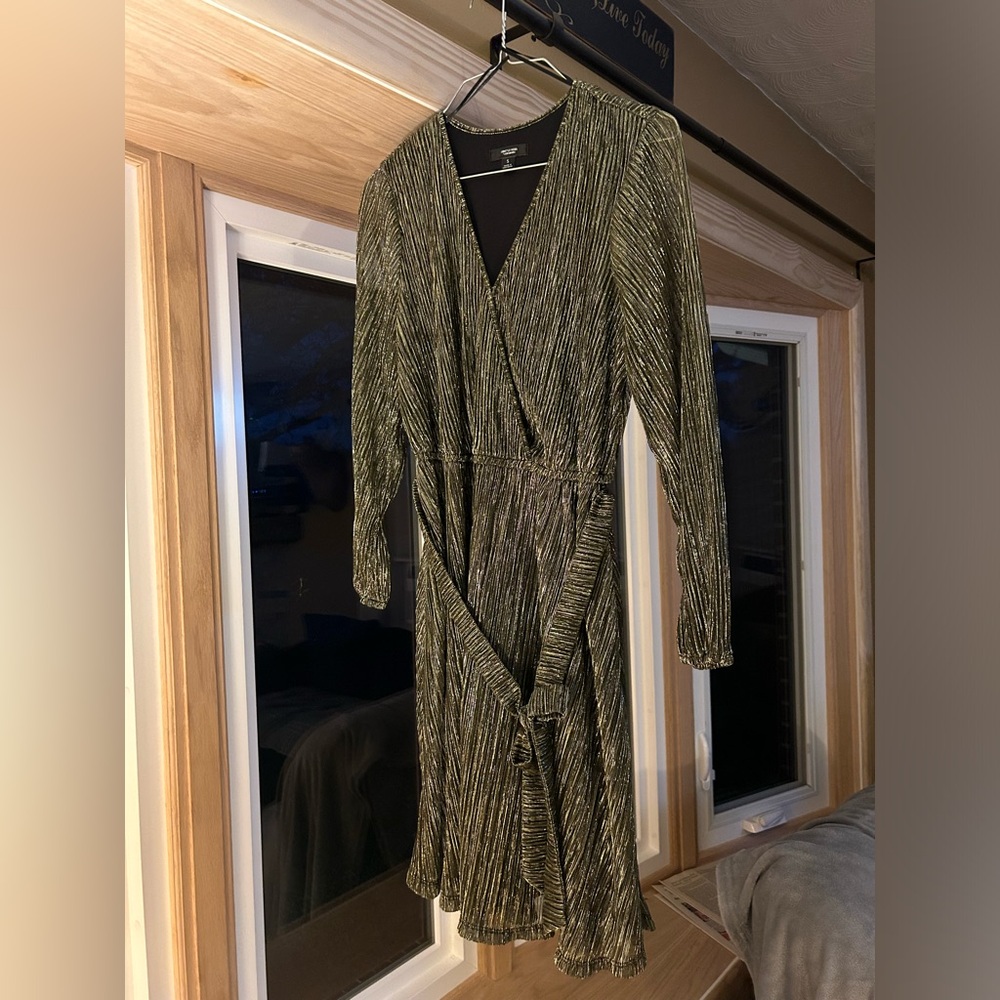 Black and gold dress